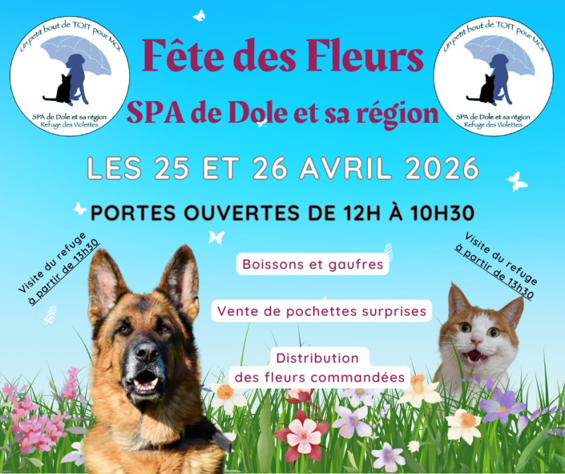 Fête des fleurs les 25 et 26 avril 2026 - Visite du refuge