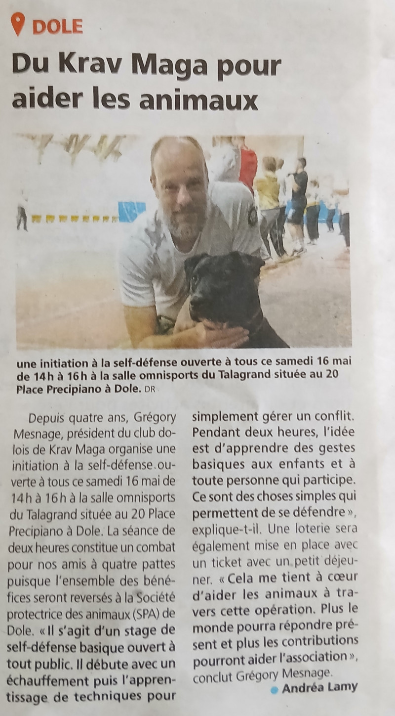 Du Krav Maga pour aider les animaux