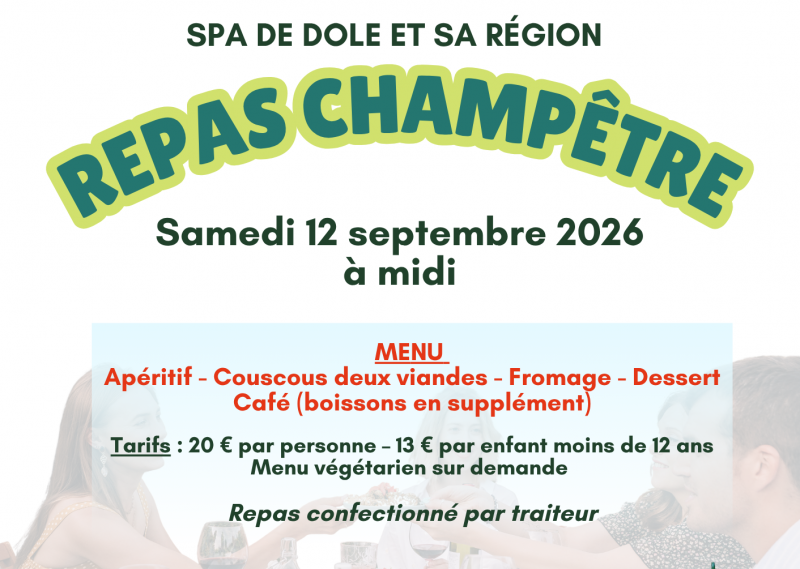 Repas champêtre 2026 de la SPA de Dole